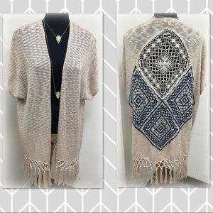 Gorgeous taupe knit kimono
